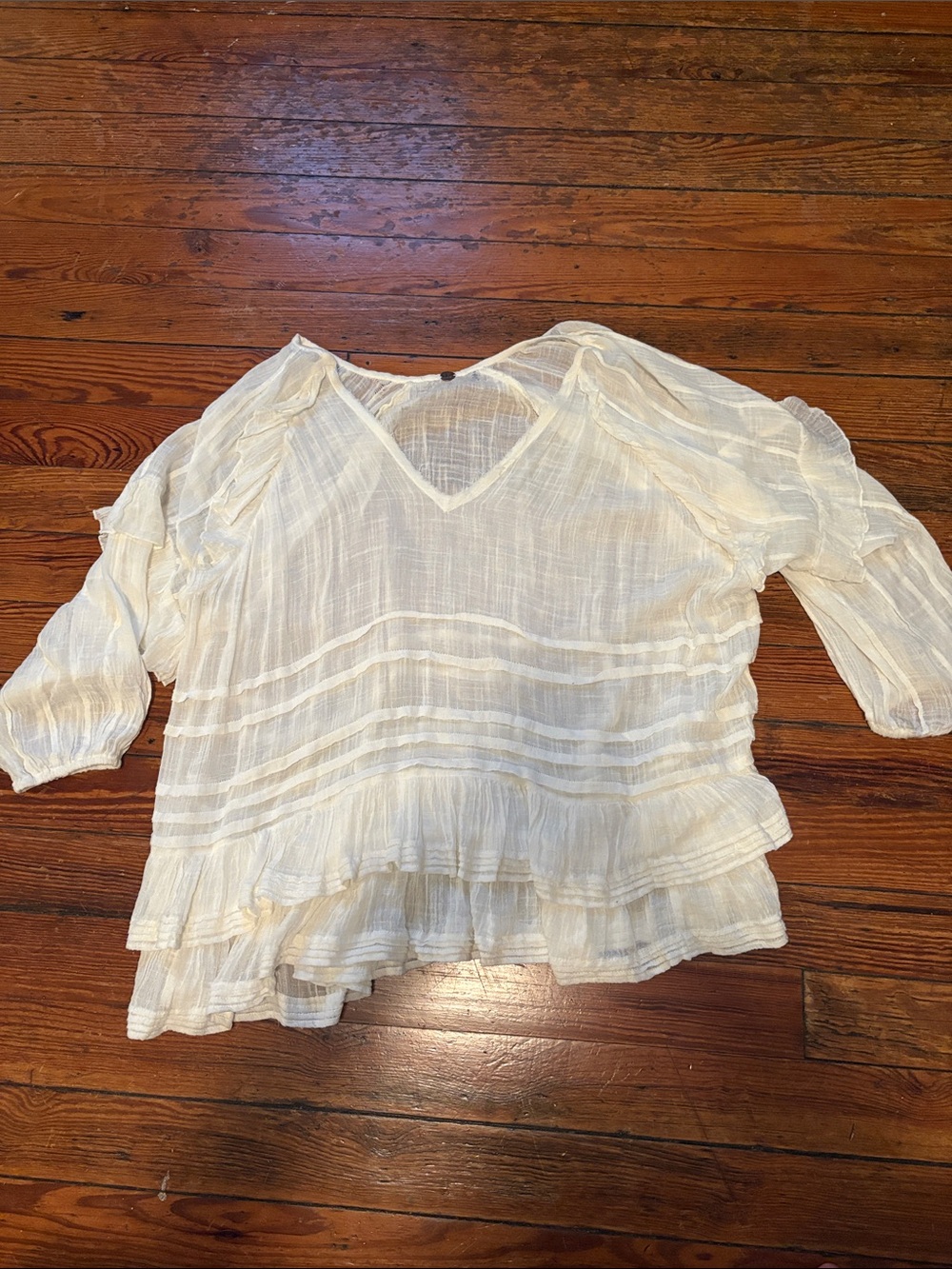 Free people Ruffle V-Neck Women's Top